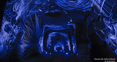 Oeuvre julien salaud dans les caves troglodytiques ©Ackerman